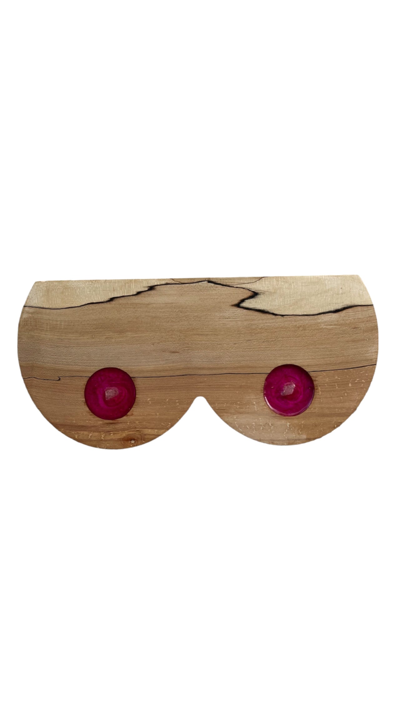 Boobie Serving Board - Dark Pink Resin