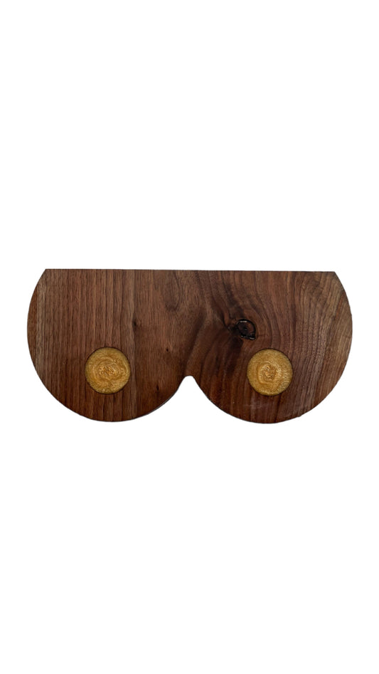 Boobie Serving Board - Gold Resin