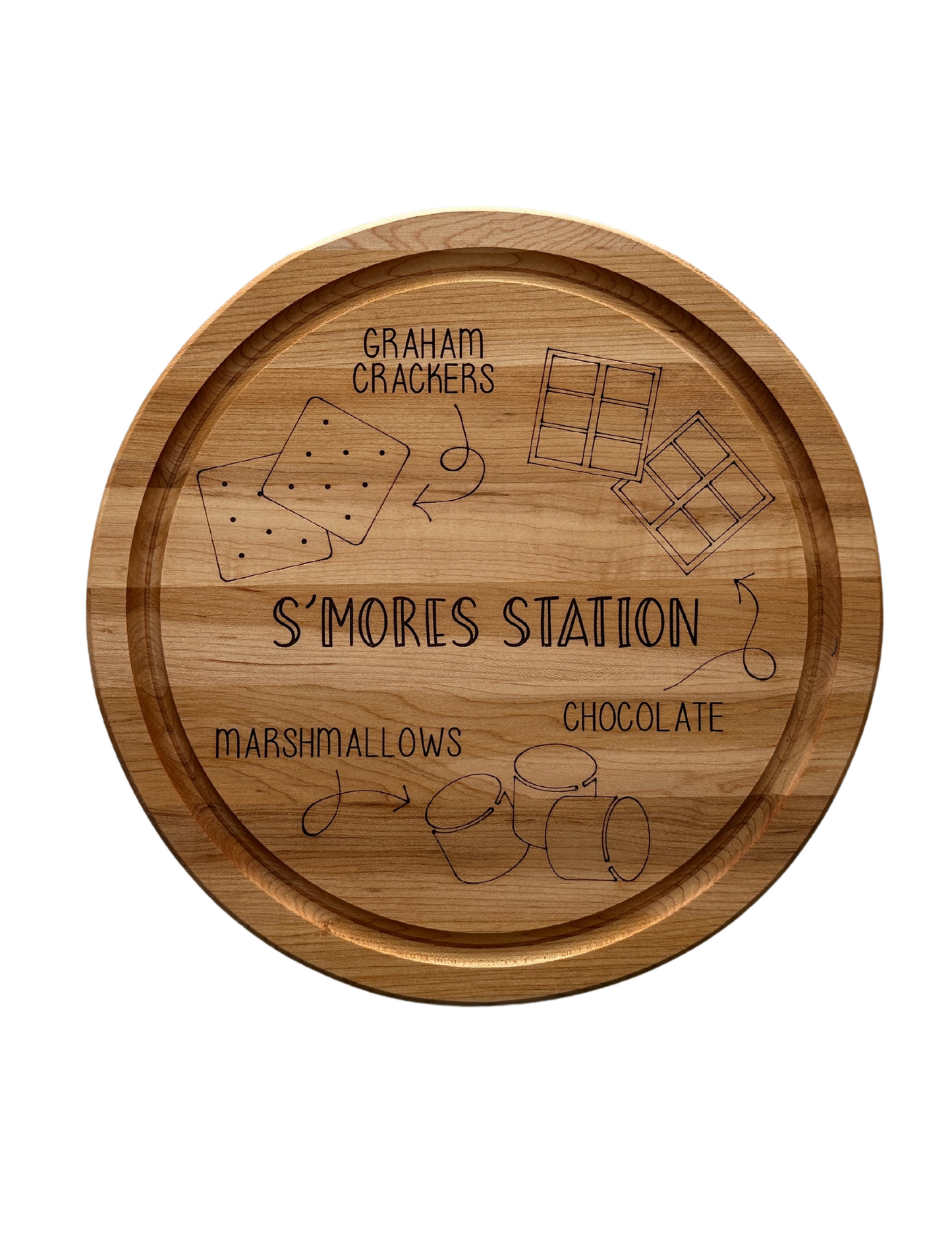 S'mores Round Serving Board