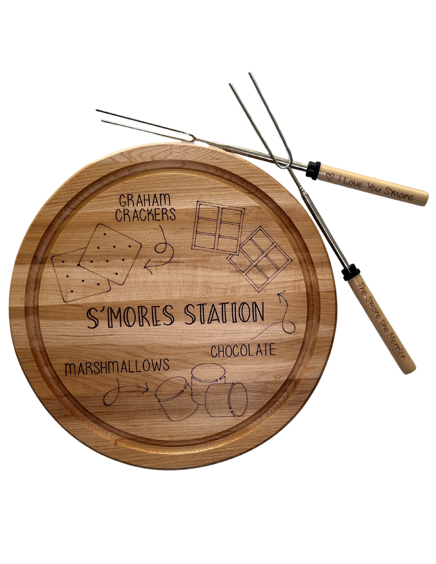 S'mores Round Serving Board